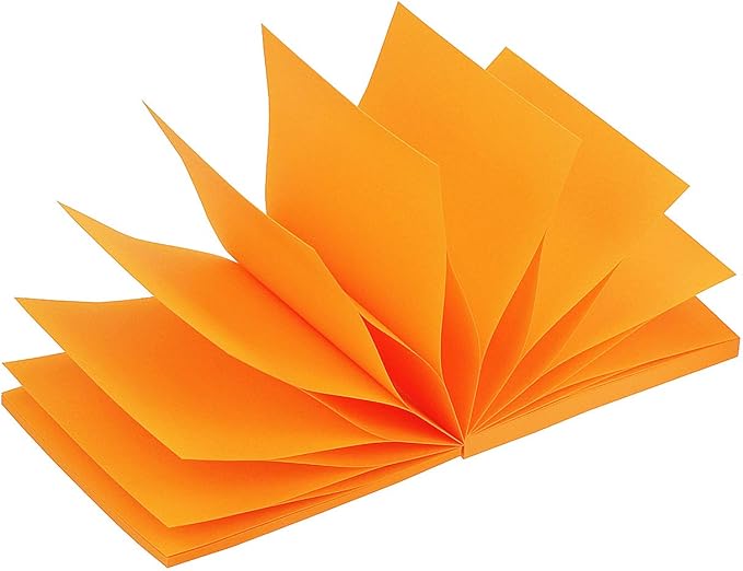 Early Buy Pop Up Sticky Notes, 3x3 in, 6 Pads, 100 Sheets/Pad (Orange) | Refillable design, Repositionable adhesive, Ideal for reminders and office organization