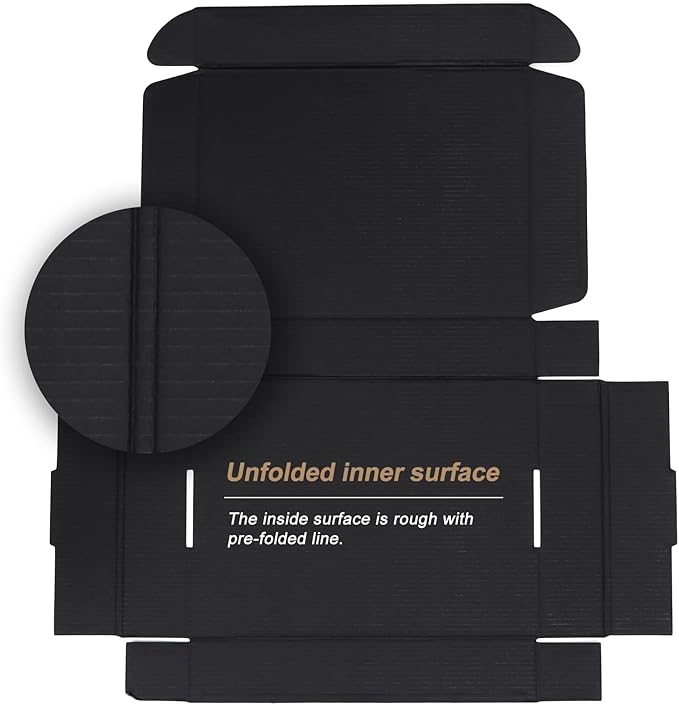ZBEIVAN 11x8x2 Black Shipping Boxes, 20 Packs Corrugated Cardboard Literature Mailer Boxes for Packaging Small Business Mailing Gifts Wrap Boxes with Lids
