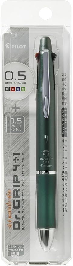 Pilot Doctor Grip 4+1 0.5mm PBKHDF1SEF-B Black (Ash Metal Olive)