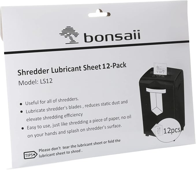 Bonsaii C149-C Shredder and 12-Pack Lubricant Sheets