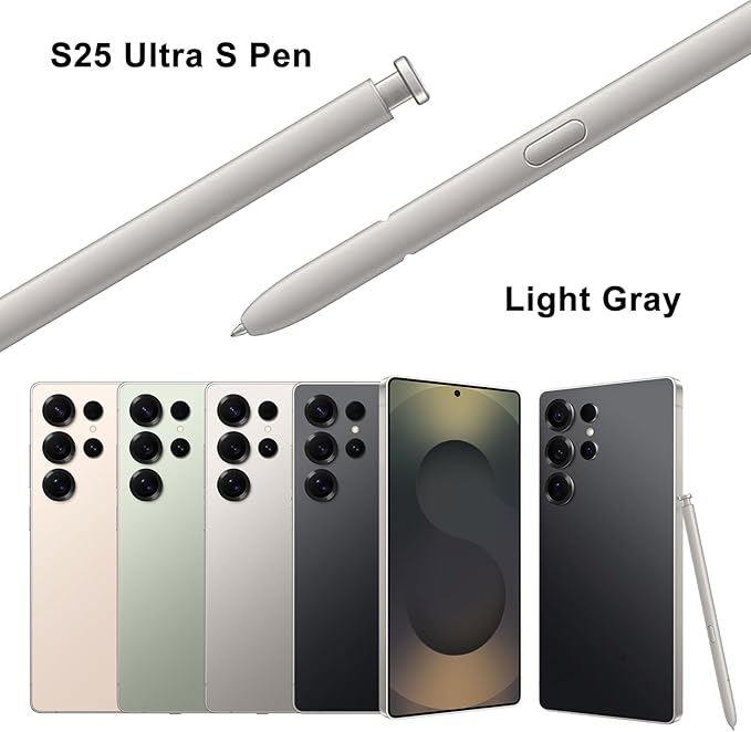 Galaxy S25 Ultra S Pen Replacement for Samsung Galaxy S25 Ultra Stylus Pen,S25 Ultra Pen Replacement for Samsung Galaxy S25 Ultra 5G 6.9 in All Versions S Pen,EJ-PS938BBEGUJ(Light Gray)