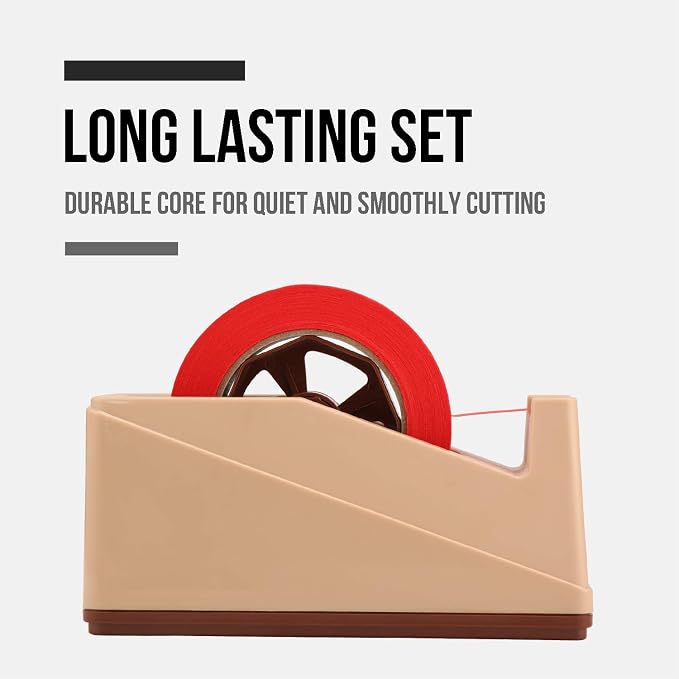 Lichamp Desktop Tape Dispenser Holder with Large 3 inch Core for Masking, Heat Transfer, Painters, Freezer and Kitchen Tape