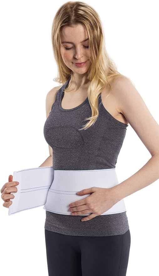 NYOrtho Abdominal Binder 6" 2-Panel - Post-Surgery Compression Wrap for Men and Women - Abdominal Support Belt for Hernia, Muscle Strain, Back Pain Relief - Latex-Free - Made in USA (60"-75")