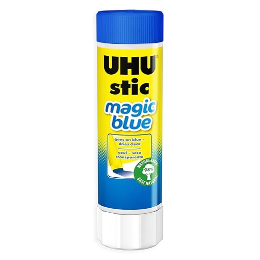 UHU Stic Magic Glue Stick - Solvent Free - Dries Clear - 8G/21G/40G - 1 of Each Size - Pack of 3
