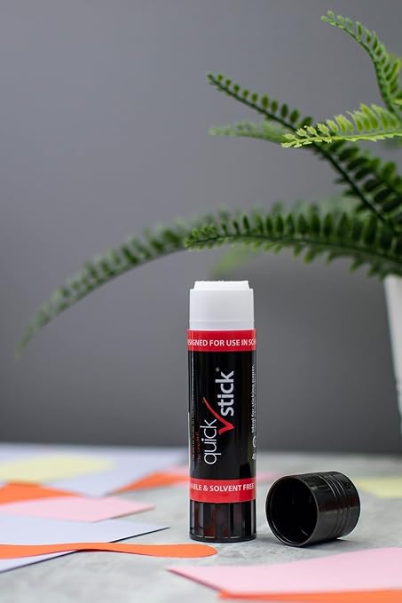 Glue Sticks Original Glue Sticks, Quality Adhesive Gluestick, Ideal Strong-Hold for Paper, Card, Textiles, Crafting Glue, Scrapbooking, Office & School Supplies (40g - Pack of 12)