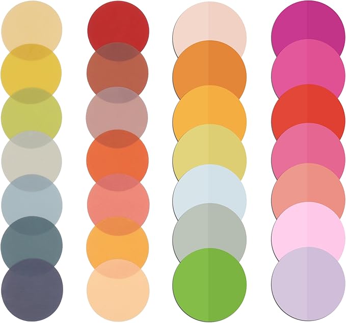 Mr. Pen- Round Transparent Sticky Notes, 1.1” Diameter, 14 Pads, 560 Sheets | Colorful, Water-Resistant See-Through Sticky Notes & Fineliner, Smooth Writing, Note Tabs for Bible Journaling, Studying
