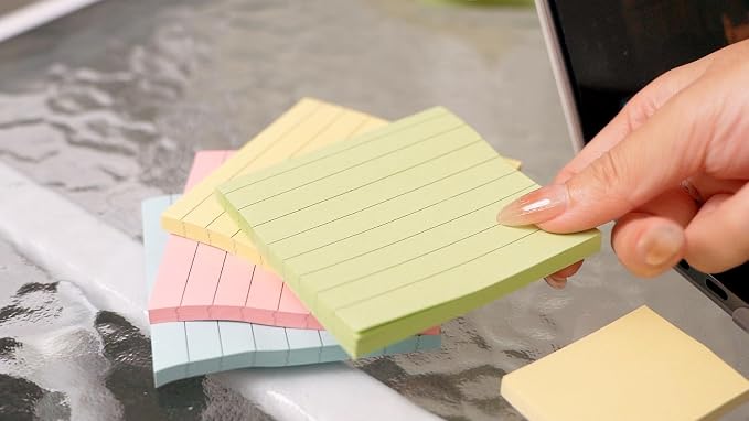 Fainne 120 Pads Sticky Notes Bulk 1.5x2,Simple Style,Pastel Color,120 Pads | Bulk Mini Posted Pads, 50 Sheets Each, Self Stick Memo Paper for Office School Notebook, Bright Assorted Colors