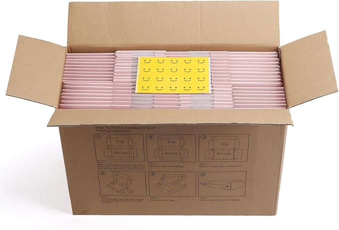 HORLIMER 12x9x4 inches Shipping Boxes Set of 20, Pink Medium Corrugated Cardboard Gift Mailer Box