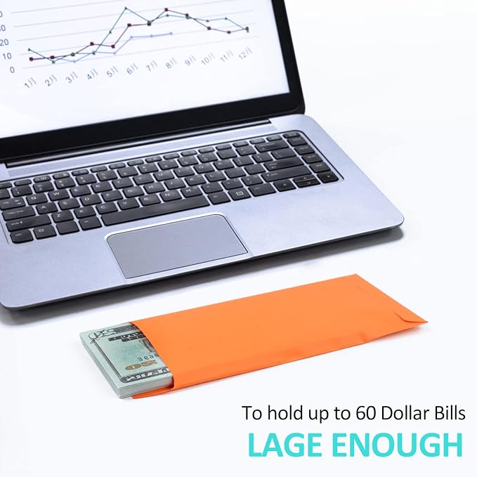 Cash Envelopes -120 Envelopes Money Saving Challenge, 3.2x6.6inch Money Envelopes for Budgeting, Coins, Checks, Gift Cards & Tickets (Pack of 2)