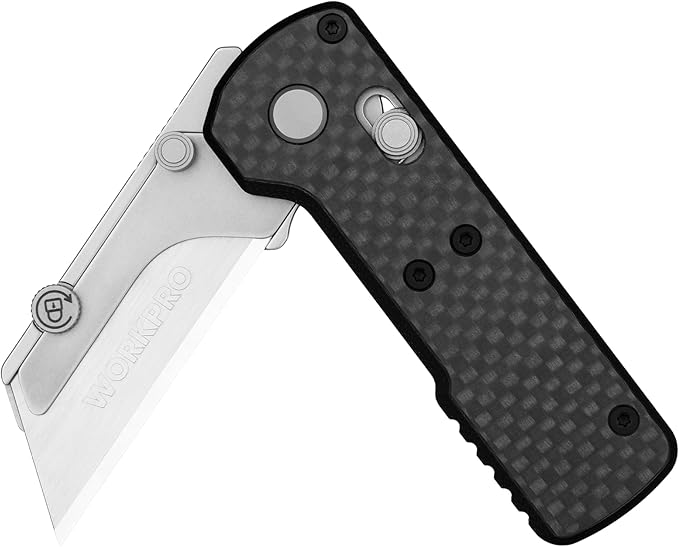 OKNIFE Otacle U1 Folding Utility Knife with Quick Change Blade & Rail Lock | EDC Box Cutter with G10 Handle, Pocket Clip, Compact 3.38 in Design for Office, Factory & Daily Carry (Black)