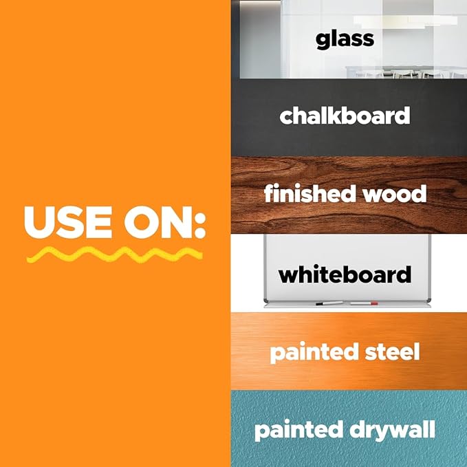 Post-it Dry Erase Whiteboard Film Surface for Walls, Doors, Tables, Chalkboards and More, Removable Sticky White Board , Stain-Proof, Easy Installation, 6 x 4 ft Roll
