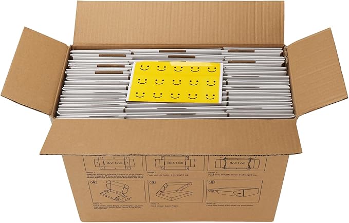 HORLIMER 12x10x4 inches Shipping Boxes Set of 15, White Corrugated Cardboard Box for Mailing, Packaging, Small Business