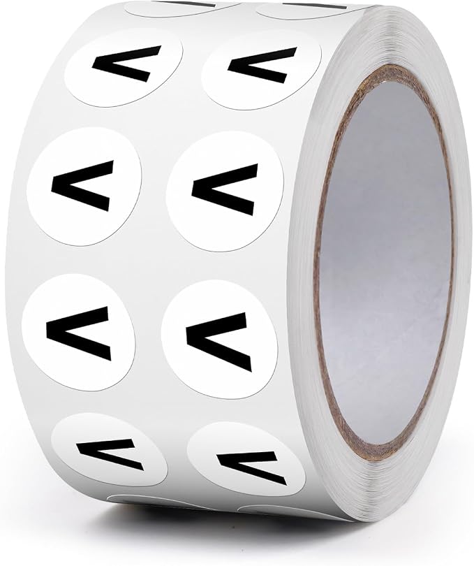 Letter V Round Stickers 0.5 Inch Vinyl Circle Capital Alphabet Labels Self-Adhesive Removable Waterproof Dots Tags for Home Office Inventory 1000 PCS | Self-Adhesive, Removable, Waterproof, Circle Capital Dots Tags, for Home Office Inventory Classroom