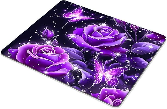 Deep Purple Rose Mouse pad Customized Mousepad Non-Slip Rubber Base Mouse Pads for Computers Laptop Office Desk Accessories Mouse pad