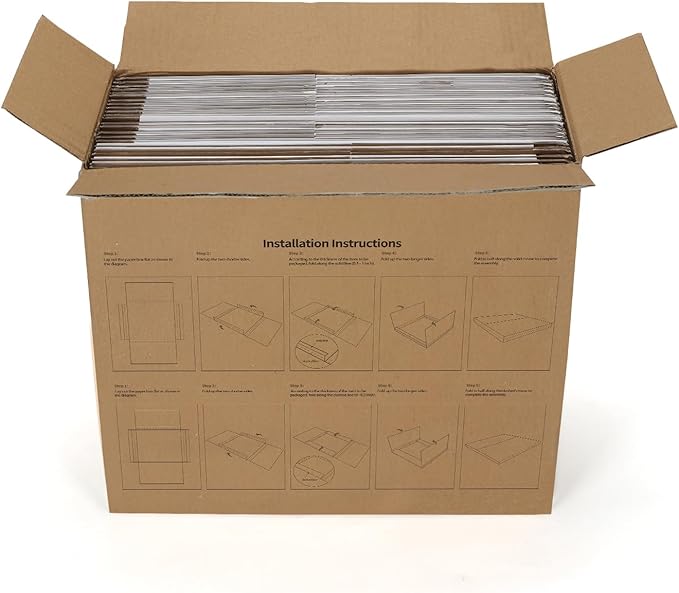HORLIMER 12.8x12.8x1 Vinyl Record Shipping Boxes Set of 25, White Corrugated Cardboard Mailer Box for Mailing, Packaging, Moving Storage