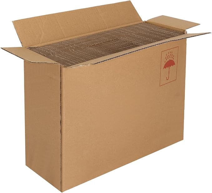 30-Pack Shipping Boxes 8x6x4 Inches, Brown | Corrugated Cardboard Box for Business Packing, Shipping, and DIY, Easy to Fold and Assemble
