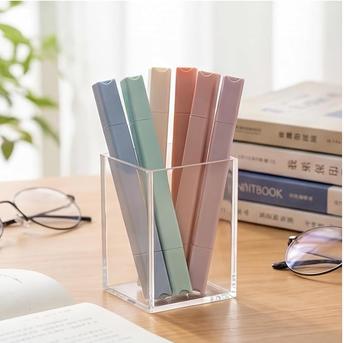 6pcs Pastel Highlighters Aesthetic Cute Highlighters Double Head Highlighter Soft Chisel Tip Marker for Diary Plan Notes