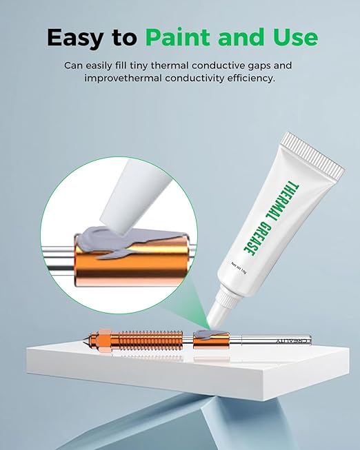 Creality 3D Printer Thermal Grease, 350°C High-Temperature Resistant Paste, Excellent Thermal Conductivity, Non-Conductive, for 3D Printer Hotend/Nozzle, Suitable for All FDM 3D Printer (1 Pack)
