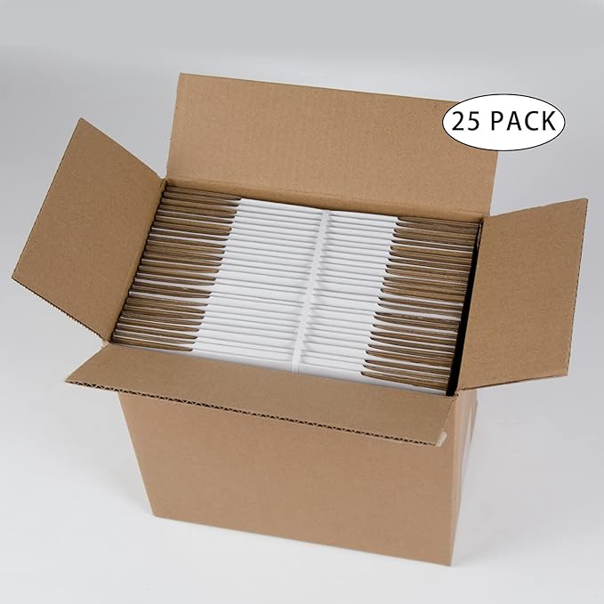 White Shipping Boxes 5x5x5 Inches Small Corrugated Cardboard Boxes, 25 Pack