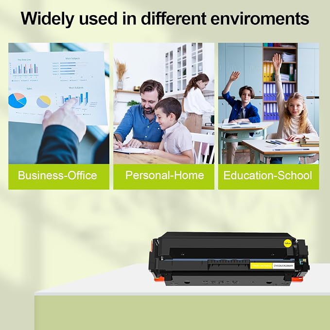 greencycle 1 Pack Compatible Toner Cartridge Replacement for HP 410A 410X CF412X Yellow Toner Works on Color Laser Jet Pro M452dn M452dw M452nw M477fdn M477fdw M477fnw M377dw Printer