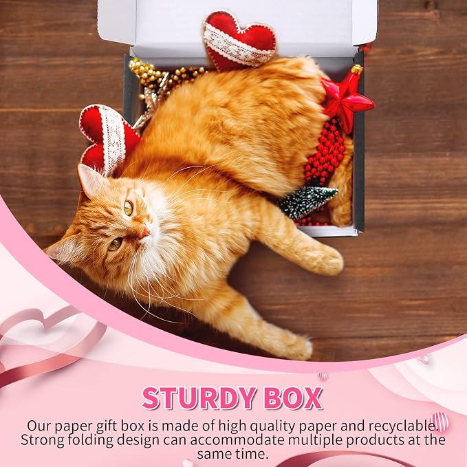 Spakon 50 Packs Shipping Boxes Cardboard Corrugated Mailer Packaging Boxes for Small Business Cute Small Box Cardboard Carton Box Mailers for Packaging Product(Black,6 x 4 x 1.6 Inches)