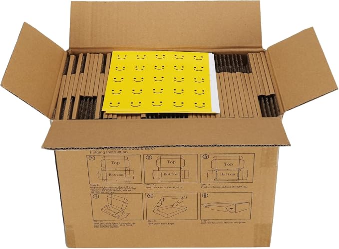 HORLIMER 6x4x2 inches Shipping Boxes Set of 50, Brown Corrugated Cardboard Box Literature Mailer