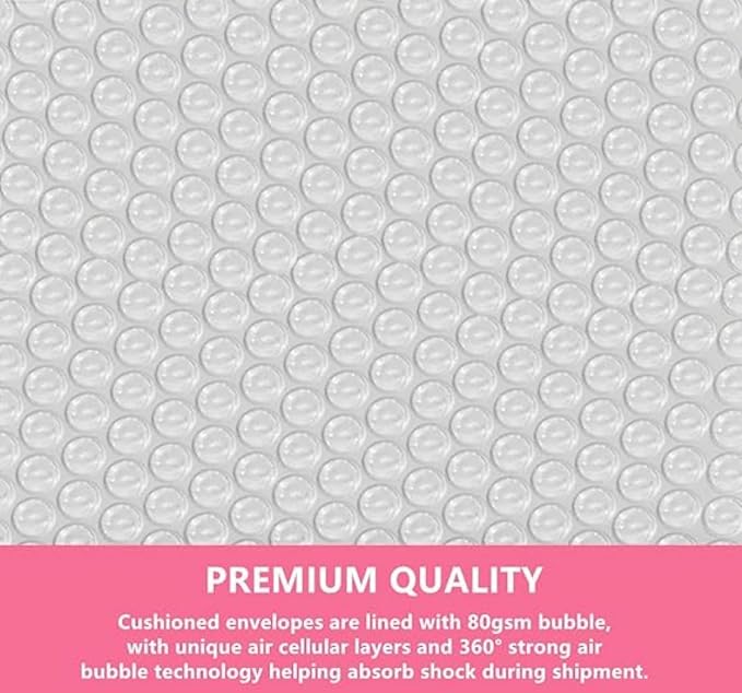Bubble Mailers 4x6 Inch 12 Pack Small Padded Envelopes Bags (Pink) | Poly ,Thicken ,Padded Self Seal Envelopes,for Shipping and Packaging
