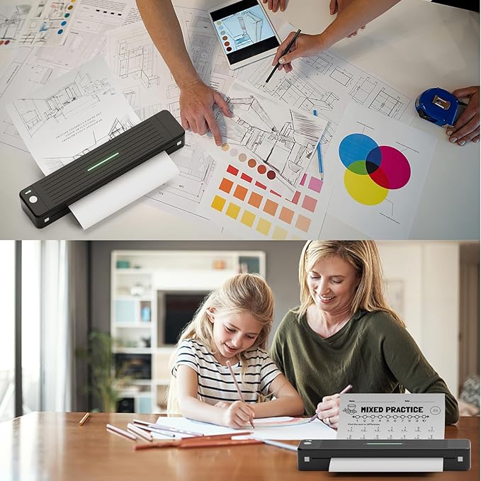 9527 Product 8.5 x 11 Inch Thermal Printer Paper White US Letter Size Thermal Paper with Perforated Line,Folded Continuous printing,Compatible with A4 Portable Thermal Printer (100 Sheets)