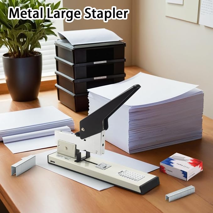 IMLIKE Heavy Duty Stapler with 2000 Staples:200 Sheets High Capacity Manual Desk Stapler,No Jam,Non-Slip,Include High Strength 23/13 & 23/23 Staples