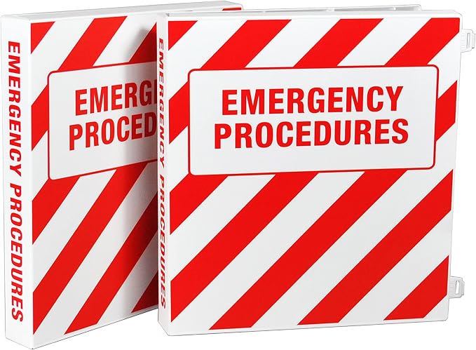 UniKeep Emergency Procedures Binder - 1.5 Inch Spine - with Metal D-Rings