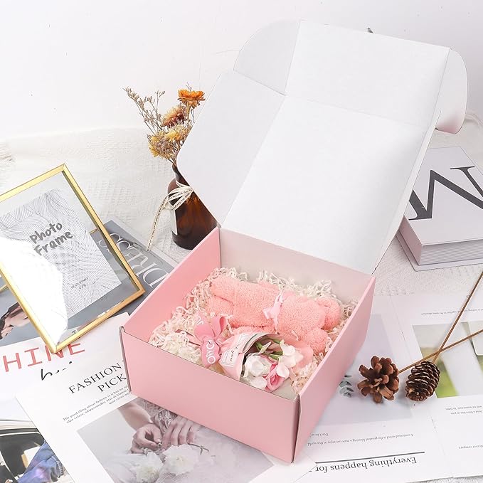 8x8x4 Inch Pink Shipping Boxes Small 30 Pack, Mailer Boxes for Packaging Small Business Supplies, Cardboard Boxes for Packaging, Packing Boxes