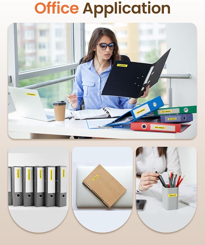Yellow Label Maker Tape Replacement for Brother P Touch Label Tape TZe-631 | TZe631 TZe TZ 12mm 0.47'' Laminated Yellow for Brother PT-D210 PT-D220 PT-H110 PT-D400 PT-D410 PT-D600, 12mm x 8m, 4-Pack