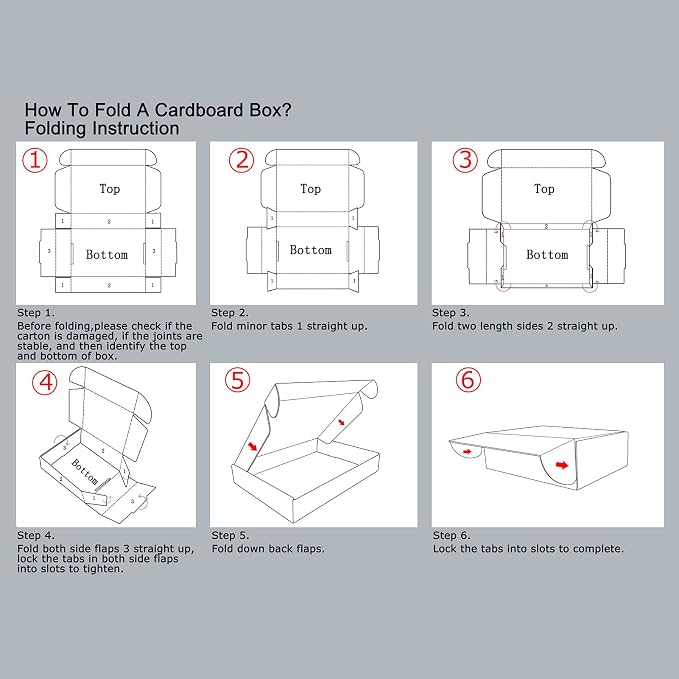 Shipping Cardboard Boxes for Small Business, Packing and Mailing, 8x8x4 - Pack of 25, Black