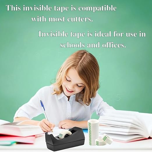 16 Rolls Invisible Tape 0.7 in x 1000 Inches 1 inch Core, for Office, Home, School