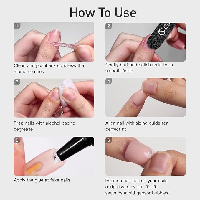 CurvLife Press On Nails – 30Pcs Soft Gel Fake Nails, Reusable Glue On Nail Kit with Adhesive Tabs, Natural Fit & Salon-Quality for Women & Girls (Gentle Veil)