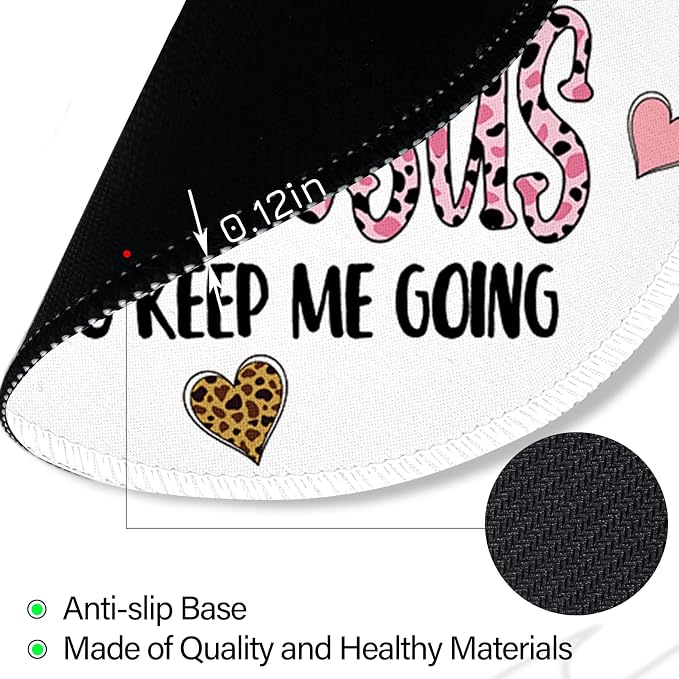 Funny Work Mouse Pad, Small Round Mousepad for Desk, Laptop | Mini Travel Wireless Mice Pad for Computer, Office Accessories, Coworker Gifts, 8.6 x 8.6 inch