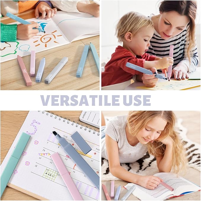 Vitoler Pastel Highlighters,Cute No Bleed Bible Bible Study 8pcs | Assorted Colors, high quality for bible study,books,journal,writing,school office