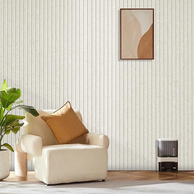 Large Felt Bulletin Board 48" x 24", Oatmeal | 8 Pack Felt Tiles, 40 Adhesive Tabs, Cork Board Alternative for Walls, Push Pin Board for Home Office Decor