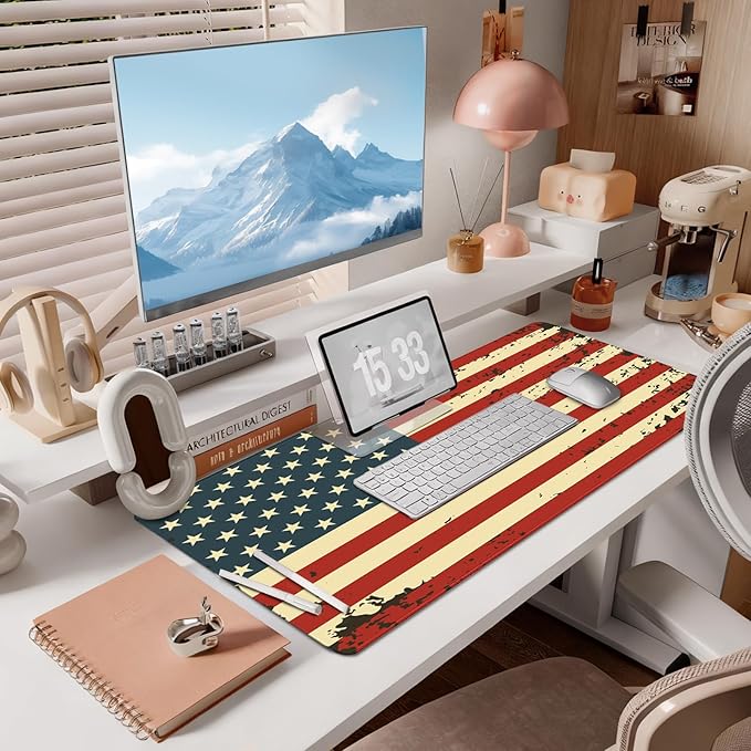Mouse Pad Gaming - Desk Mat for Keyboard and Mouse - Large Mouse Pads for Desk, Gaming Mousepad with Non-Slip Base, Desks Pad (31.5" X 11.8") for Game, Office and Home