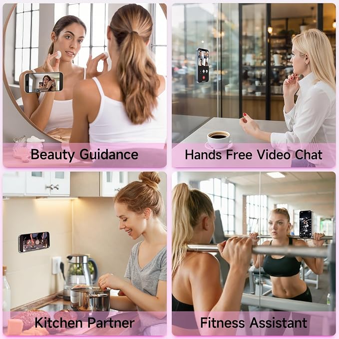Yojaro 2 Pack Silicone Suction Phone Case Mount, Silicon Adhesive Smartphones Stand Sticky, Non Slip Suction Cup, Hands-Free Phone Accessories Holder for Selfies and Videos Dark Grey