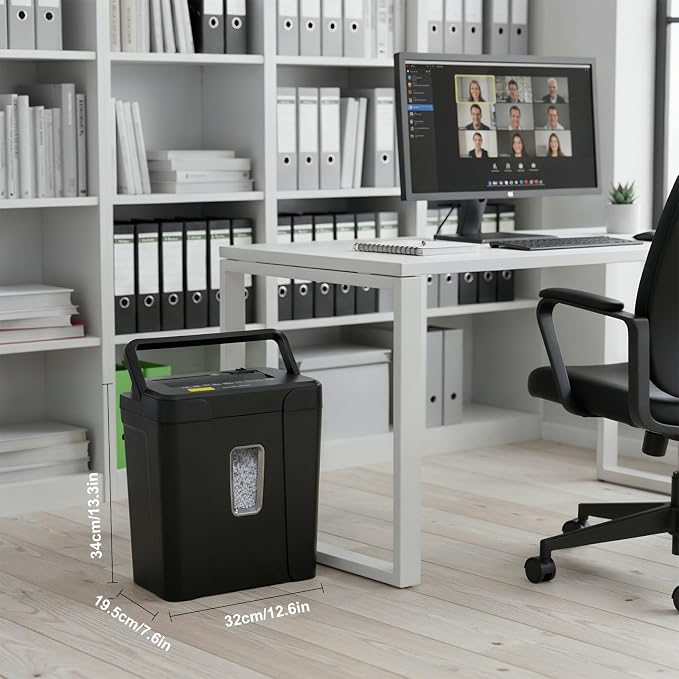Wingwise 14 Sheets Paper Shredder for Home Office | P-4, 2 Mins Runtime, 5.5 gal, Cross Cut, Shreds Credit Cards & CDs