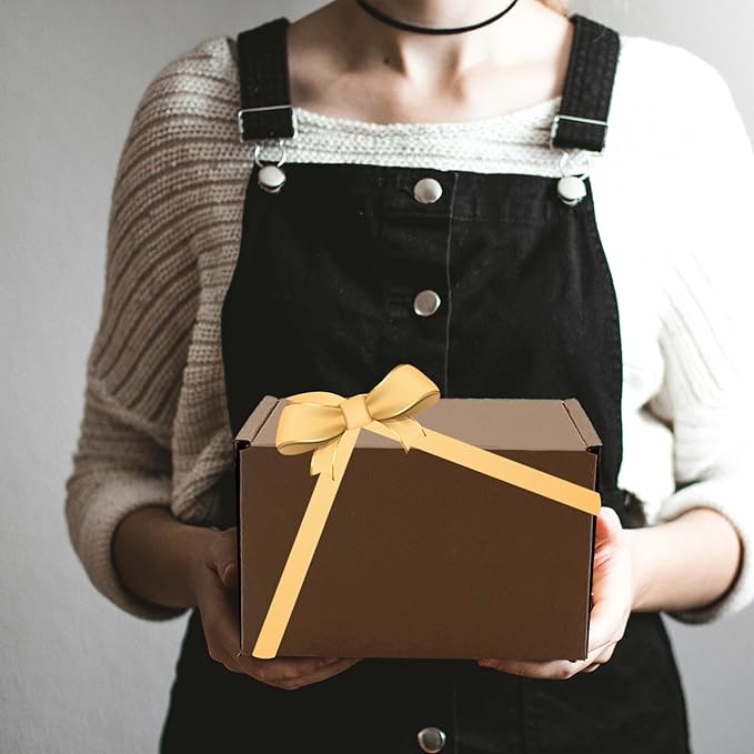 5x5x3 inch Shipping Boxes Pack of 25, Brown Corrugated Cardboard Mailer Box | Tuck Top, Easy Assembly, Shape Well, DIY Cardboard, Kraft Recyclable Mailer Box for Small Business Packaging and Gift Giving