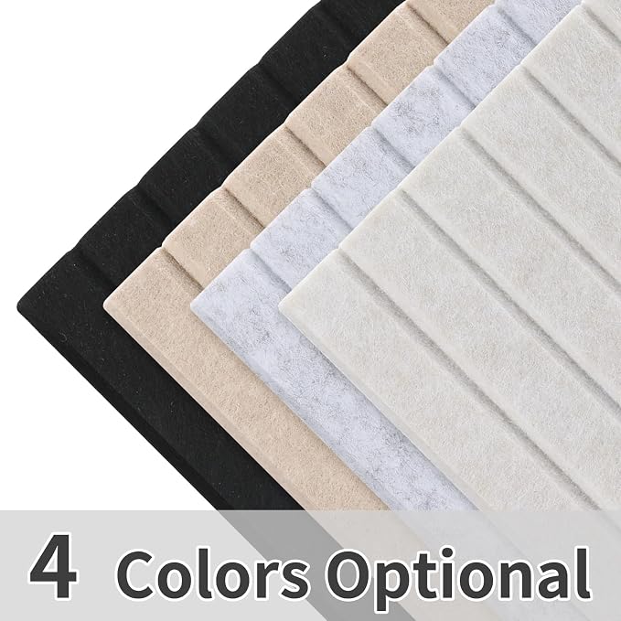 Large Felt Bulletin Board 48"x36"- 12 Pack Self-Adhesive Pin Board Tiles with 35 Push Pins & 50 Removable Tabs, Cork Board Alternative for Office, Classroom, Home & Kitchen Decor-Black