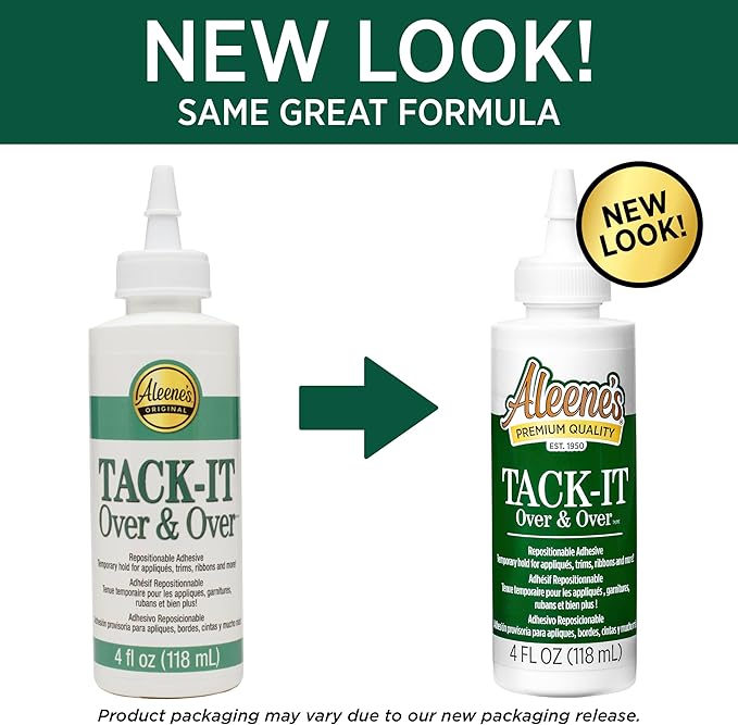 Aleene's Tack-It Over & Over Liquid Glue 4 fl oz, Repositionable and Removable Adhesive, Clear