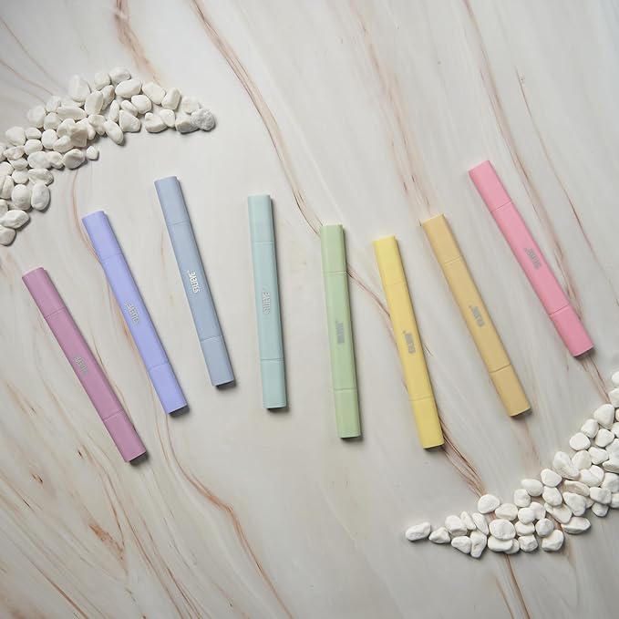 BLIEVE Bible Highlighters No Bleed Through, Pastel Colors, Dual Tip, 8 Pack | Aesthetic Cute Highlighters, Chisel Tip & Fine Point For Bible & Journaling, Back To School Supplies