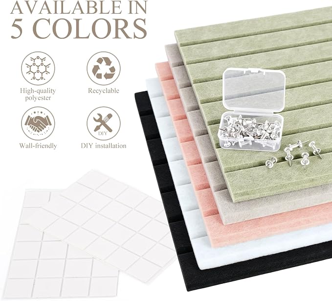 Large Arched Felt Bulletin Board, 35''x24''-6 Pack Cork Board with 30 Pushpins & 48 Residue-Free Adhesive Tabs, Decorative Photo Picture Board for Home Office School Wall