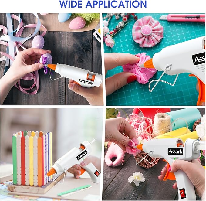 Hot Glue Gun Kit with 30 Glue Sticks, Fast Preheating Hot Melt, High Temp for School Crafts DIY Arts and Quick Home Repairs,20W