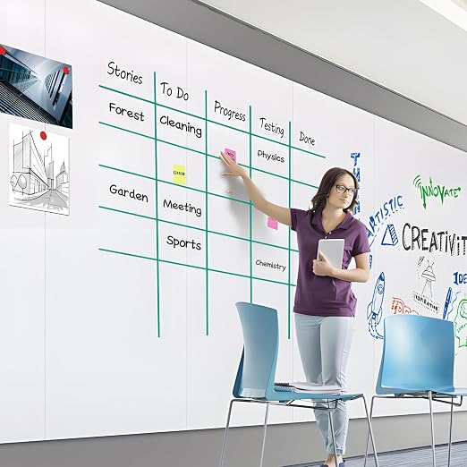 CHUNNIAO Green Magnetic Tape for Whiteboard in Classsroom,Fine Line Gridding Tape - 2/5 Inch x 65 Feet,Office Supplies