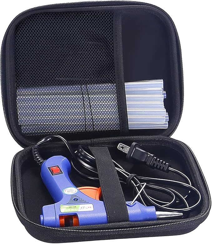 Glue Gun and Sticks Set, Hot Melt Glue Gun Mini for Crafts with 20 Pcs Glue Sticks, Small Hot Glue Guns with Hardshell Carrying Case for School DIY Arts, Craft
