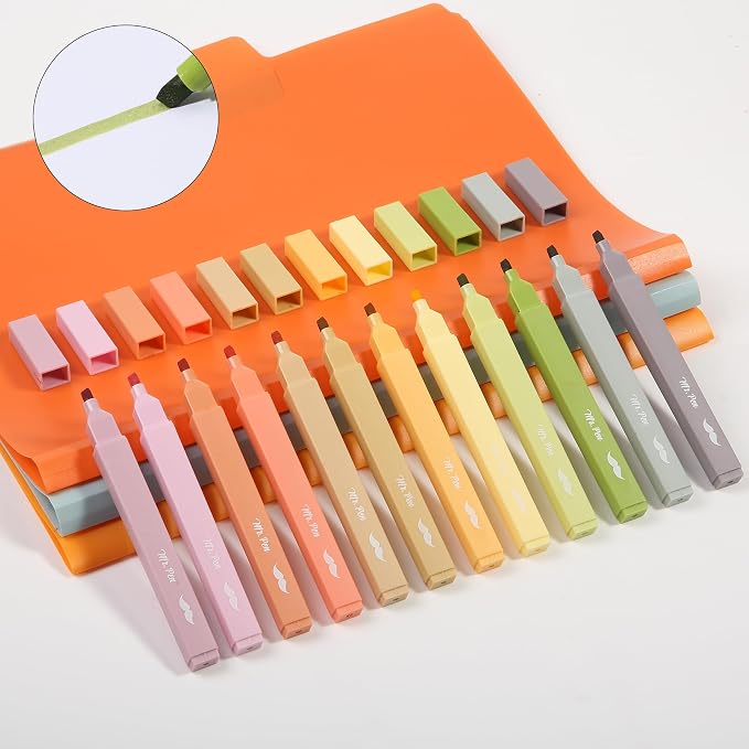 Mr. Pen- Aesthetic Bible Highlighters No Bleed Through Assorted Color | 12 pcs, Cute Highlighter for Journaling Supplies and School Accessories, Bible Highlighters and Pens No Bleed